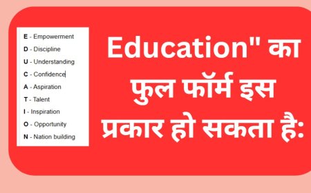 Education का फुल फॉर्म इस प्रकार हो सकता है