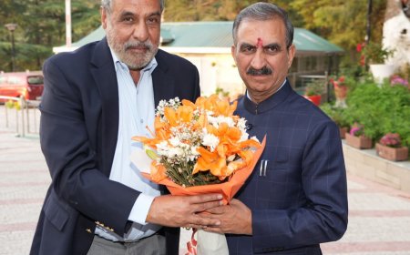 हिमाचल CM से मिले पूर्व केंद्रीय मंत्री आनंद शर्मा:ओक ओवर में आधा घंटा चली मीटिंग; देश-प्रदेश की राजनीतिक पर मंथन