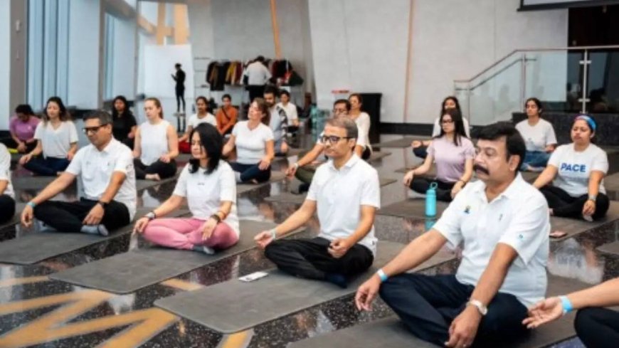 Yoga session at America's tallest tower marks 75-day countdown to International Yoga Day