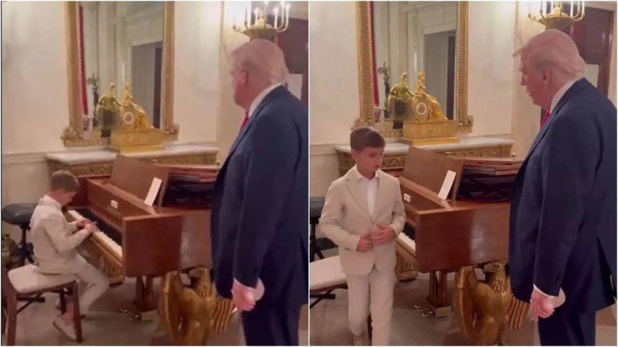 Watch: Ivanka's son debuts his first original composition for 'Grandpa' Donald Trump