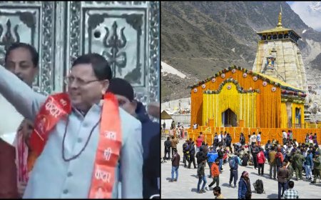 केदारनाथ धाम के कपाट खुले, सीएम पुष्कर सिंह धामी ने किए दर्शन, श्रद्धालुओं पर हुई पुष्पवर्षा