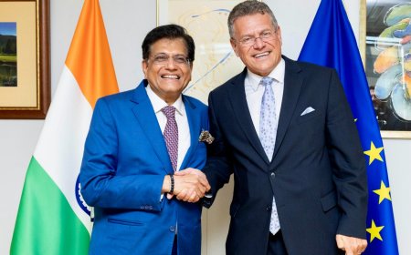 भारत और यूरोपीय संघ 2025 के अंत तक मुक्त व्यापार समझौते पर हस्ताक्षर करने पर सहमत