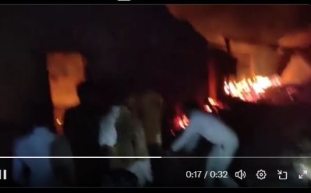 गुजरात: दाहोद के चिलकोटा गांव में कई घरों में लगी आग, दमकल की गाड़ियां मौके पर मौजूद