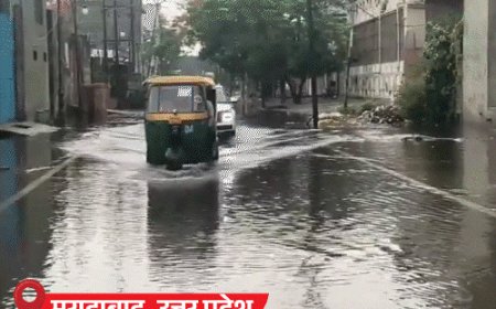 राजस्थान में तेज हवाओं से ट्रेन पर रखे कंटेनर गिरे:UP समेत 27 राज्यों में आंधी-बारिश का अलर्ट, MP में ओले गिरने की चेतावनी