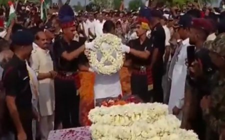 हरियाणा के पलवल में लांस नायक दिनेश कुमार का सैन्य सम्मान के साथ हुआ अंतिम संस्कार