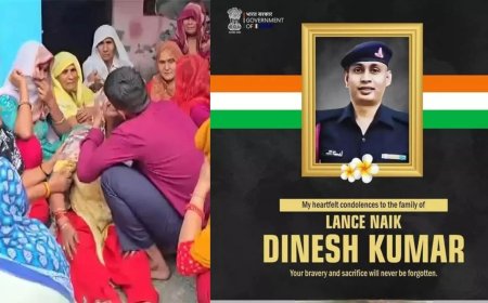 पाकिस्तानी गोलाबारी में शहीद लांस नायक दिनेश कुमार को 5 साल के बेटे ने दी मुखाग्नि, रो पड़ा पूरा गांव