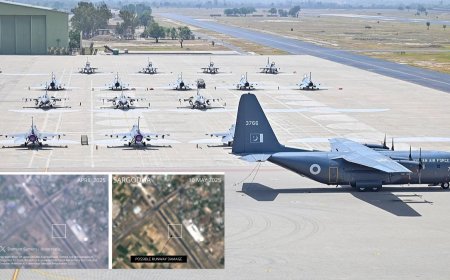 भारत ने पाकिस्तान के सरगोधा एयरबेस पर किया बड़ा हमला, रनवे डैमेज, सैटेलाइट इमेज में दिखी तबाही