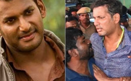 मंच पर बेहोश हुए तमिल सुपरस्टार विशाल:इवेंट के चीफ गेस्ट बने थे, बेहोश होते ही मची अफरा-तफरी; नजदीकी अस्पताल लेकर पहुंची टीम; हालत स्थिर