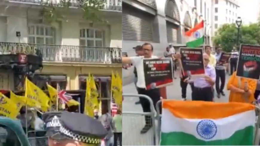 लंदन में पहलगाम पर घमासान, एक तरफ थे खालिस्तानी और पाकिस्तान...तभी सामने आ गया हिंदुस्तान; देखें VIDEO