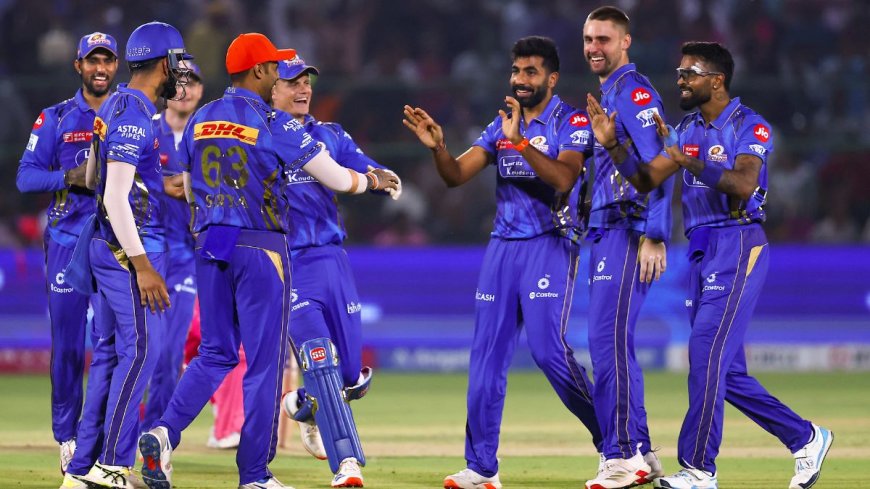 IPL points table after RR vs MI match, orange cap and purple cap leaderboard