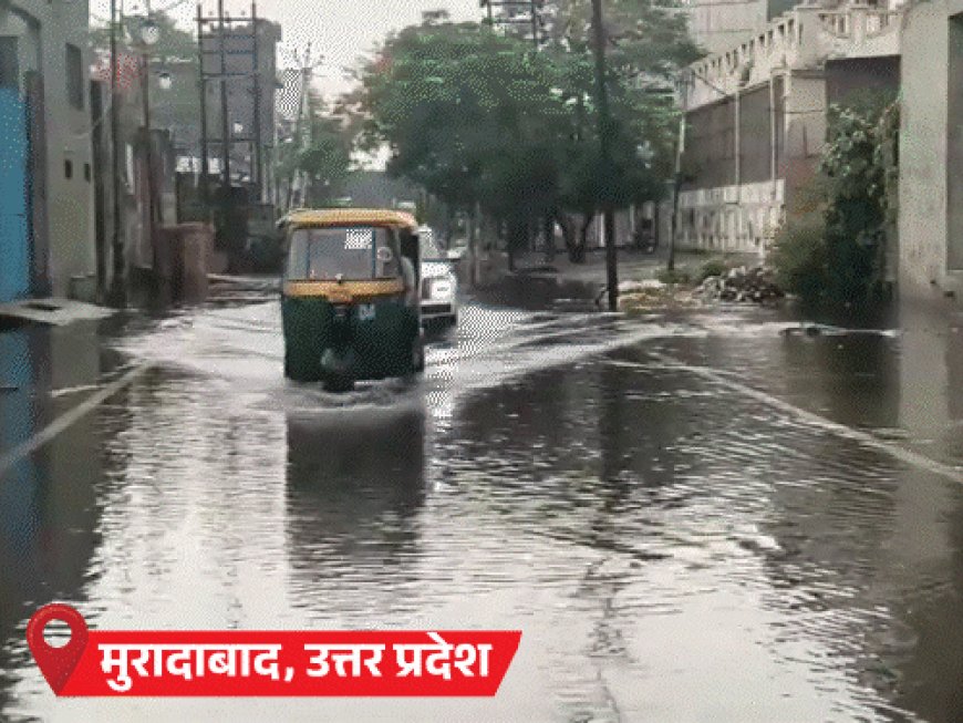 राजस्थान में तेज हवाओं से ट्रेन पर रखे कंटेनर गिरे:UP समेत 27 राज्यों में आंधी-बारिश का अलर्ट, MP में ओले गिरने की चेतावनी
