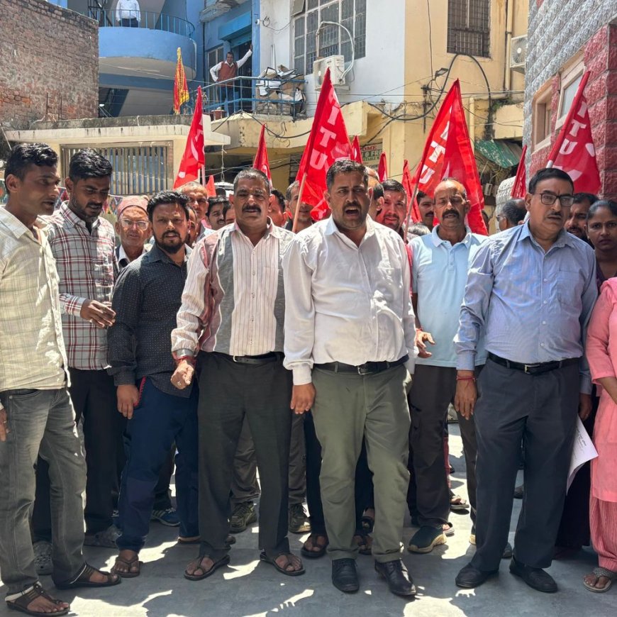 मंडी में रेहड़ी विक्रेताओं का विरोध:निगम की कार्रवाई के खिलाफ सड़क पर उतरे, बोले-टीवीसी की बैठक तक नहीं हटाया जाए