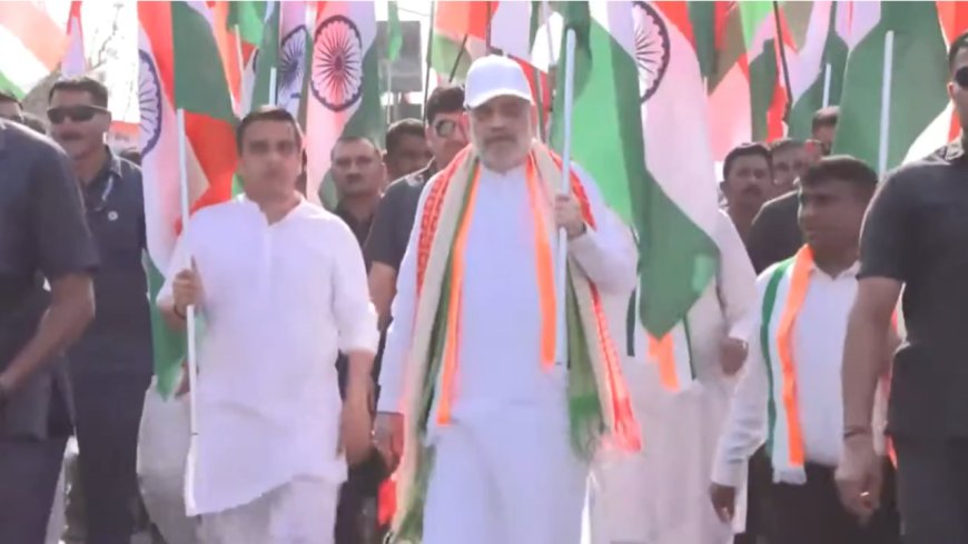 Watch: Amit Shah leads 'Tiranga Yatra' in Ahmedabad to honour Armed Forces, mark Operation Sindoor success