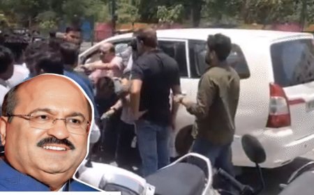 इंदौर में बीच सड़क पान-मसाला कारोबारी वाधवानी को पीटा:यूपी-दिल्ली के व्यापारियों ने घेरा, गार्ड की बंदूक छीनी; लेनदेन को लेकर विवाद