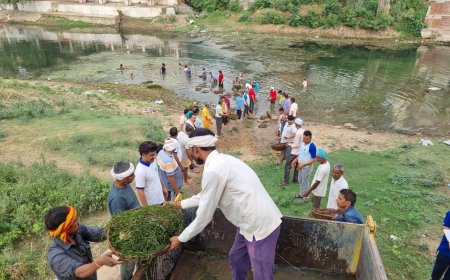 मंदाकिनी नदी का प्राकृतिक सौंदर्य बनाए रखने के लिए चलाया जा रहा स्वच्छता अभियान