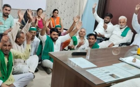 भाकियू अराजनैतिक ने स्याना एसडीएम कार्यालय पर धरना प्रदर्शन किया