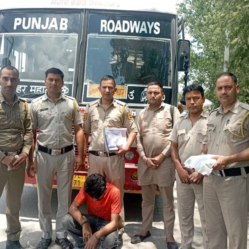 मंडी में पंजाब रोडवेज की बस से नशा तस्कर गिरफ्तार:चरस बरामद, बैग में छिपाई; सप्लाई करने जा रहा था, पुलिस को देख घबराया