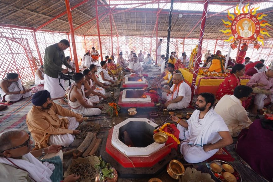 पंचांग पूजन के साथ प्रथम दिन का अनुष्ठान प्रारम्भ