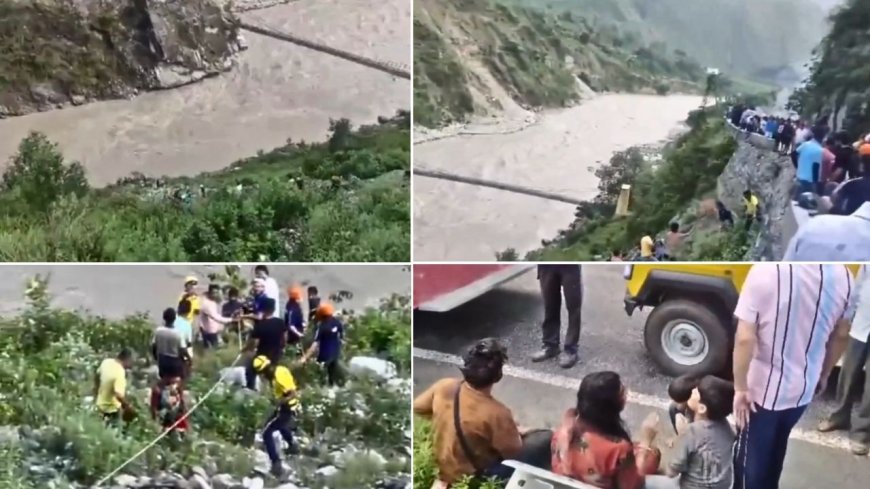 रुद्रप्रयाग: अलकनंदा में गिरी बस…19 लोग थे सवार, एक यात्री की मौत, कई लापता