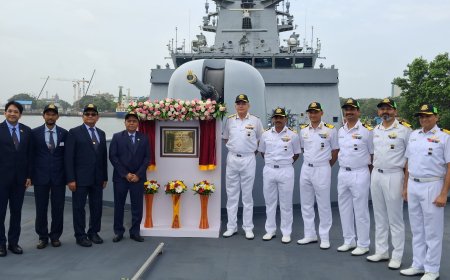 भारतीय नौसेना को सौंपा गया स्वदेशी स्टेल्थ फ्रिगेट उदयगिरि