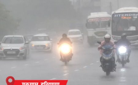 दिल्ली में तेज बारिश, 6 फ्लाइट डायवर्ट:गुरुग्राम में 90 मिनट में 103mm बारिश; MP-हरियाणा में नदी में डूबने से 6 बच्चों की मौत