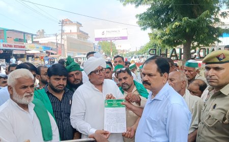 भाकियू ने जिलाधिकारी के नाम सिटी मजिस्ट्रेट को सौंपा ज्ञापन