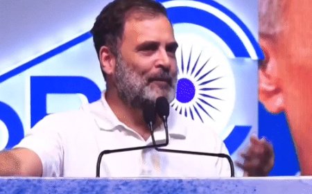 राहुल बोले- मोदी की सिर्फ शो-बाजी, उनमें दम नहीं:मैं दो-तीन बार मिला हूं, उन्हें लोगों ने सिर पर चढ़ा रखा है