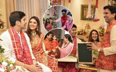 हरियाली तीज के मौके पर कुमार विश्वास की बेटी के घर पहुंचीं स्मृति ईरानी, अग्रता शर्मा पर बरसाए फूल