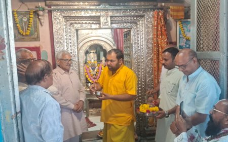 गृह संपर्क अभियान हेतु पुष्कर जाकर गणेश जी और ब्रह्मा जी से लिया आशीर्वाद