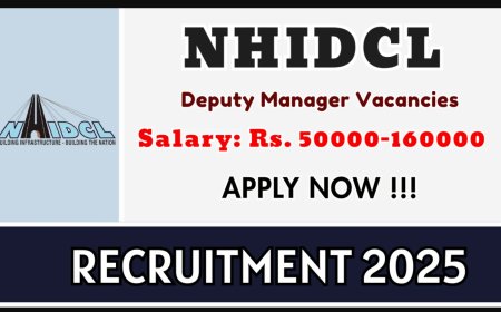 NHIDCL Recruitment 2025: Deputy Manager पदों पर आवेदन शुरू | Apply Online