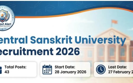 Central Sanskrit University Recruitment 2026: 43 पदों पर भर्ती, आवेदन शुरू – पूरी जानकारी यहां