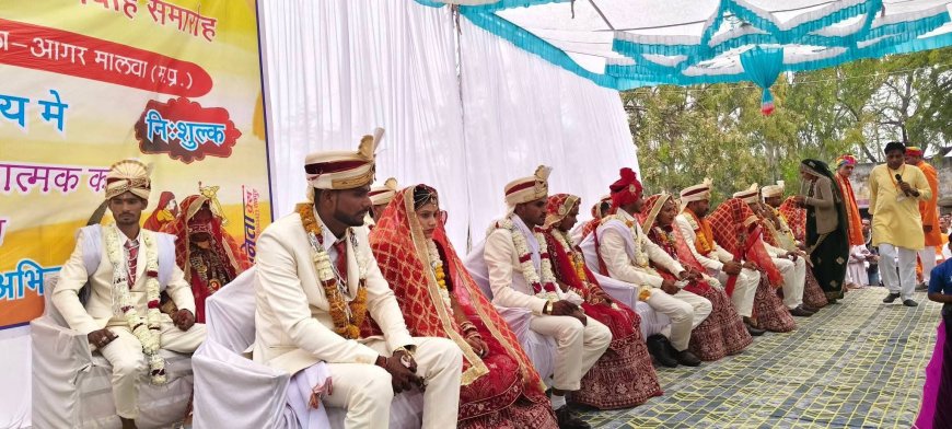 मालवा – संघ शताब्दी वर्ष के निमित्त भारतीय किसान संघ के तत्वाधान में 11 कन्याओं का सामूहिक विवाह संपन्न